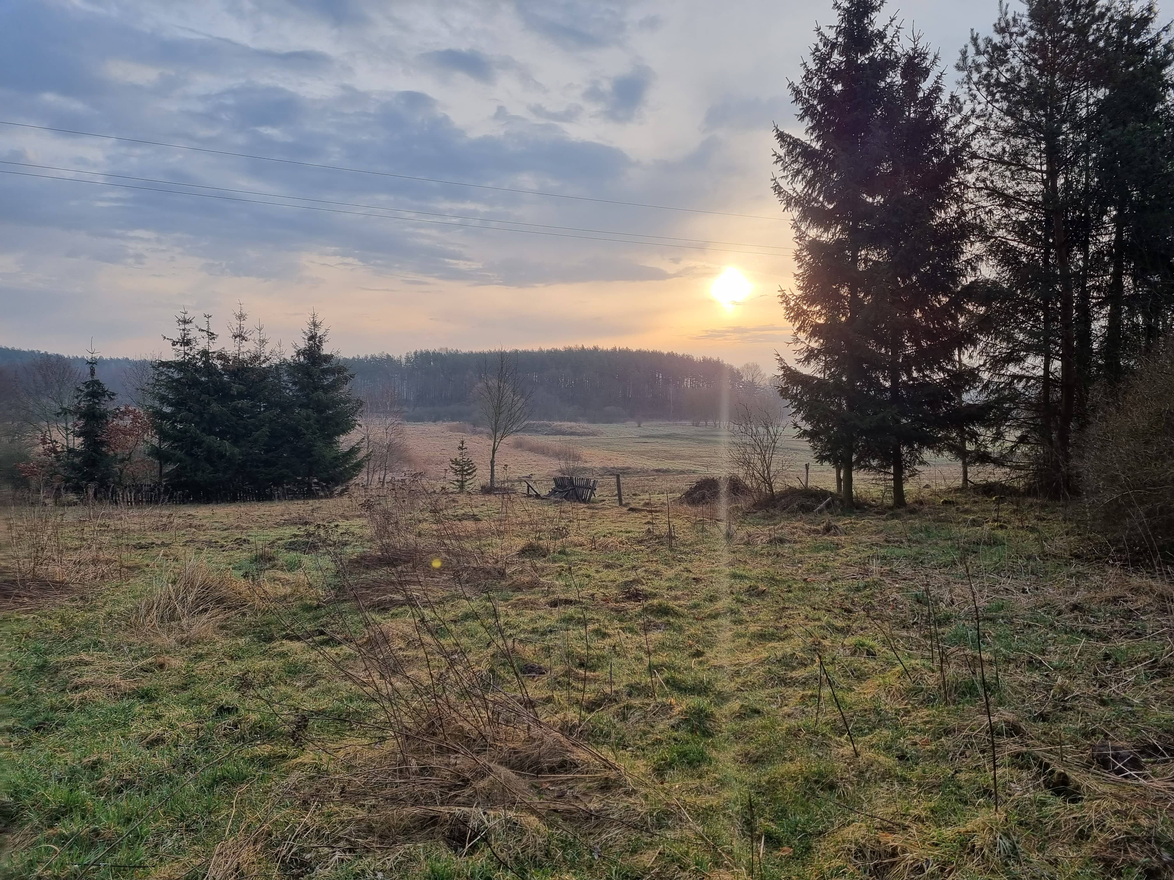 Sonnenuntergang über der Landschaft