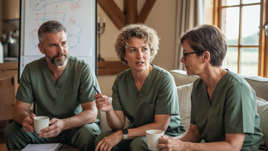 Tierärztinnen im Retreat-Setting